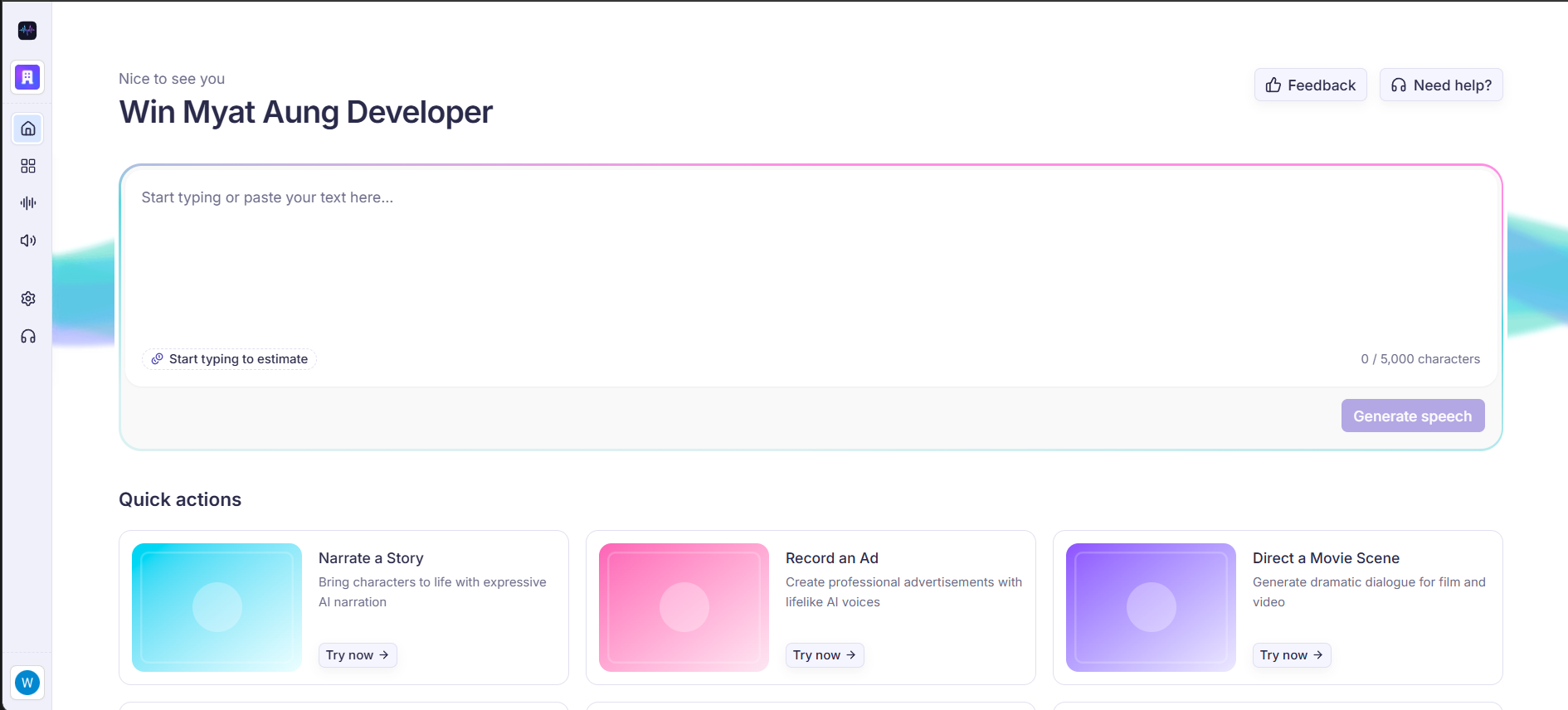 Voicey — AI-Powered Text-to-Speech & Voice Cloning Platform